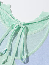 Sea Breeze Two Tone Tie Back Knit Short Dress